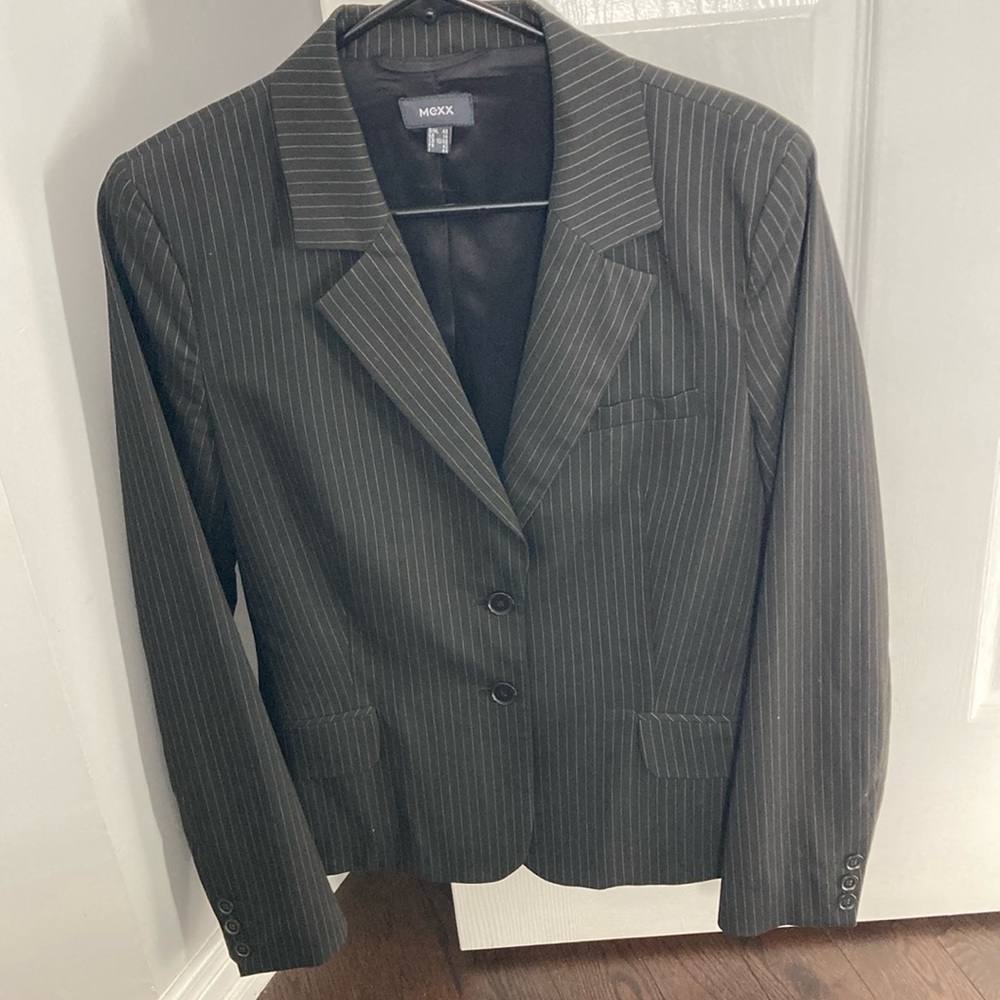 MEXX dark grey Size 10 blazer with pin striped